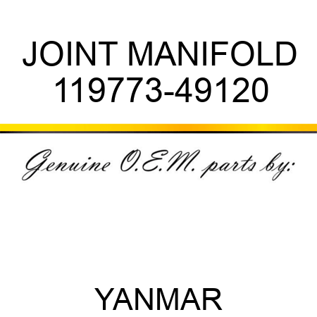 JOINT, MANIFOLD 119773-49120