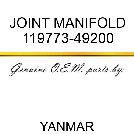 JOINT, MANIFOLD 119773-49200
