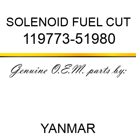SOLENOID, FUEL CUT 119773-51980