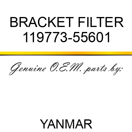 BRACKET, FILTER 119773-55601
