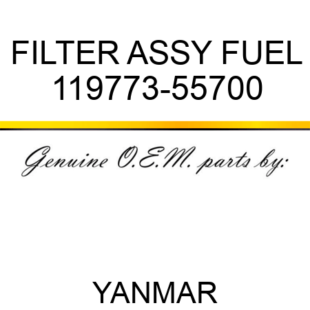 FILTER ASSY, FUEL 119773-55700