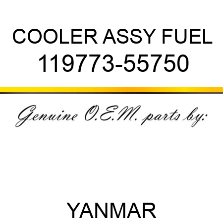 COOLER ASSY, FUEL 119773-55750