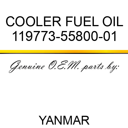 COOLER, FUEL OIL 119773-55800-01