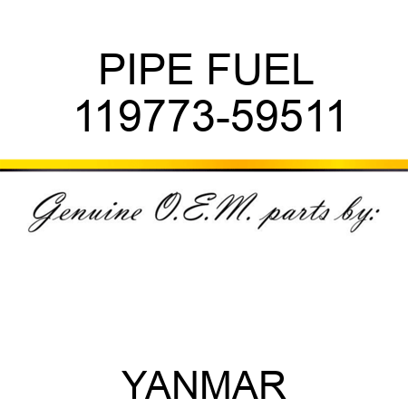 PIPE, FUEL 119773-59511