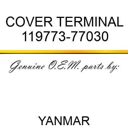 COVER, TERMINAL 119773-77030