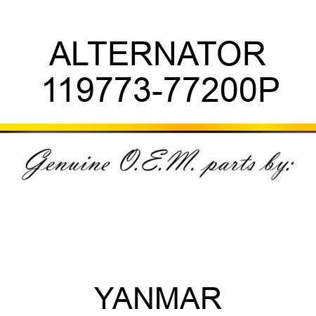 ALTERNATOR 119773-77200P