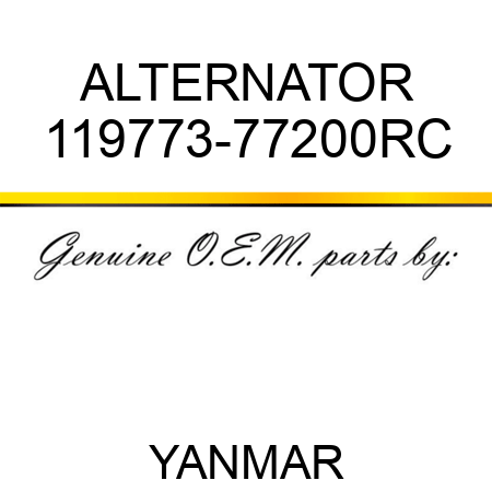 ALTERNATOR 119773-77200RC