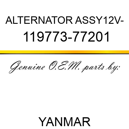 ALTERNATOR ASSY,12V- 119773-77201