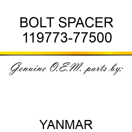 BOLT, SPACER 119773-77500