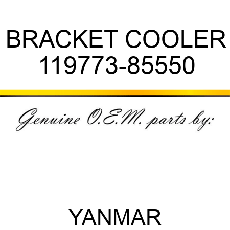 BRACKET, COOLER 119773-85550