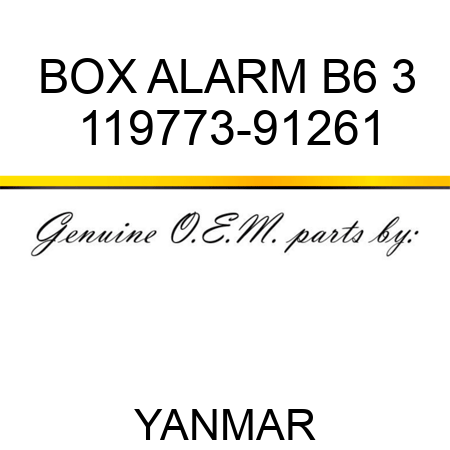 BOX, ALARM B6 3 119773-91261
