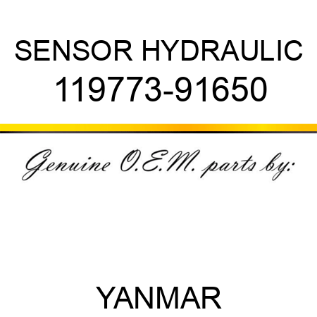 SENSOR, HYDRAULIC 119773-91650