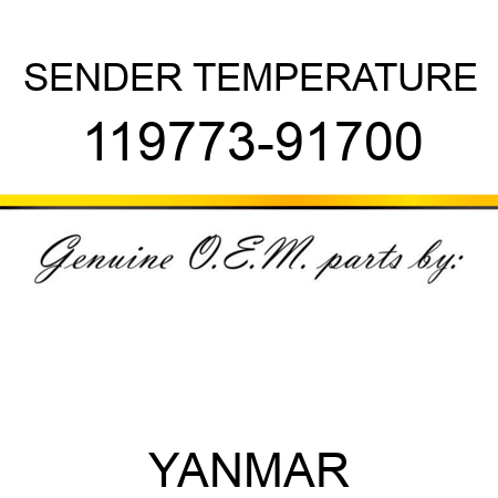 SENDER, TEMPERATURE 119773-91700