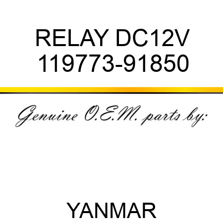RELAY, DC12V 119773-91850