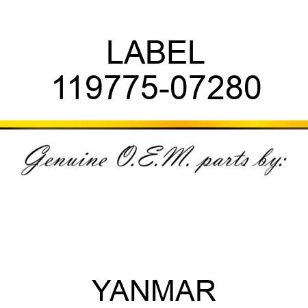 LABEL 119775-07280
