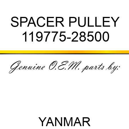 SPACER, PULLEY 119775-28500
