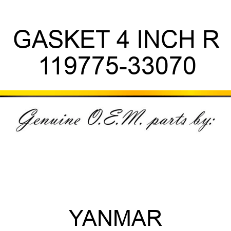 GASKET, 4 INCH R 119775-33070