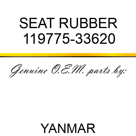 SEAT, RUBBER 119775-33620