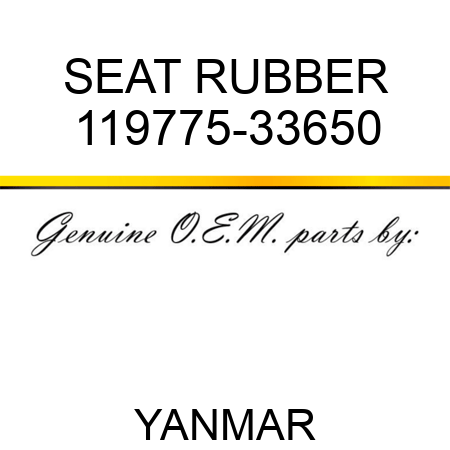 SEAT, RUBBER 119775-33650