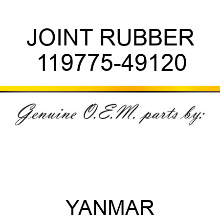 JOINT, RUBBER 119775-49120