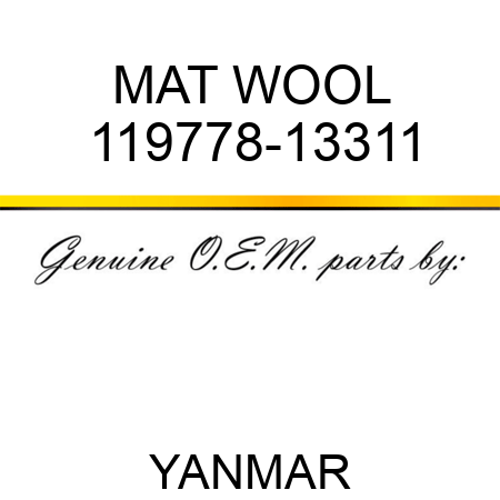 MAT, WOOL 119778-13311