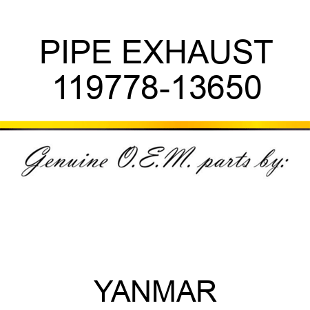 PIPE, EXHAUST 119778-13650