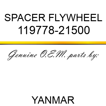SPACER, FLYWHEEL 119778-21500