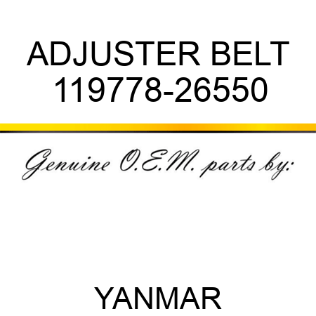 ADJUSTER, BELT 119778-26550