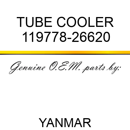 TUBE, COOLER 119778-26620