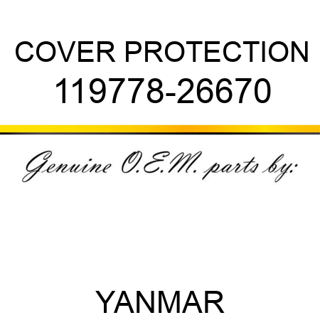 COVER, PROTECTION 119778-26670