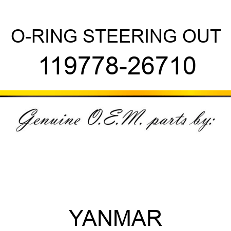 O-RING, STEERING OUT 119778-26710