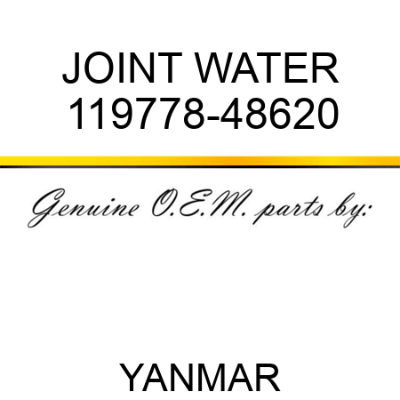 JOINT, WATER 119778-48620