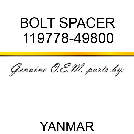 BOLT, SPACER 119778-49800