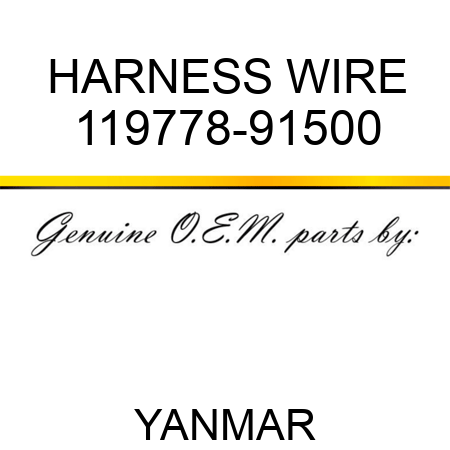 HARNESS, WIRE 119778-91500