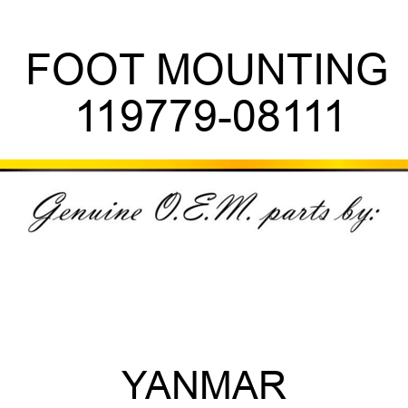 FOOT, MOUNTING 119779-08111