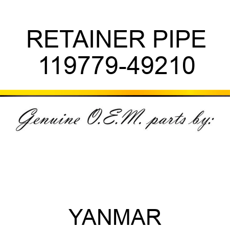RETAINER, PIPE 119779-49210
