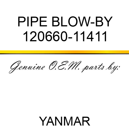 PIPE, BLOW-BY 120660-11411