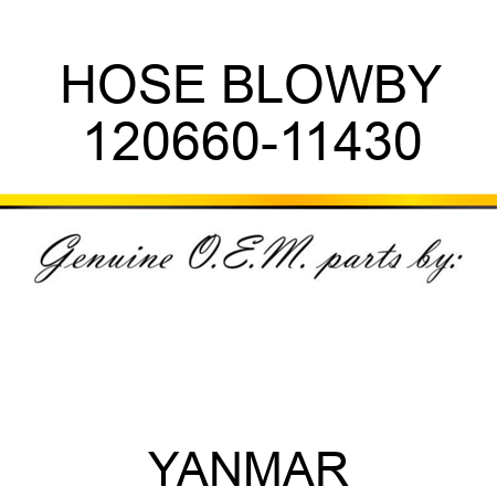 HOSE, BLOWBY 120660-11430