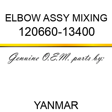 ELBOW ASSY, MIXING 120660-13400