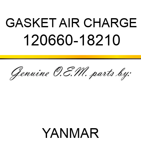 GASKET, AIR CHARGE 120660-18210