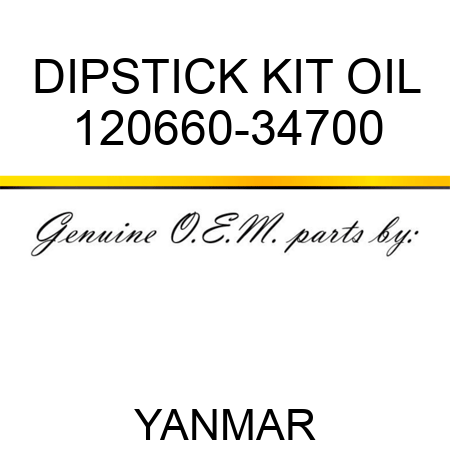 DIPSTICK KIT, OIL 120660-34700