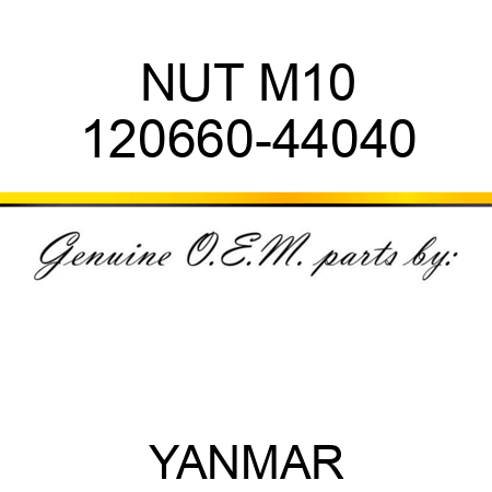 NUT, M10 120660-44040