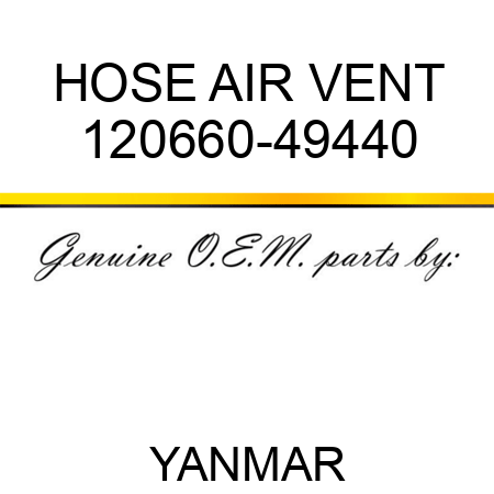 HOSE, AIR VENT 120660-49440