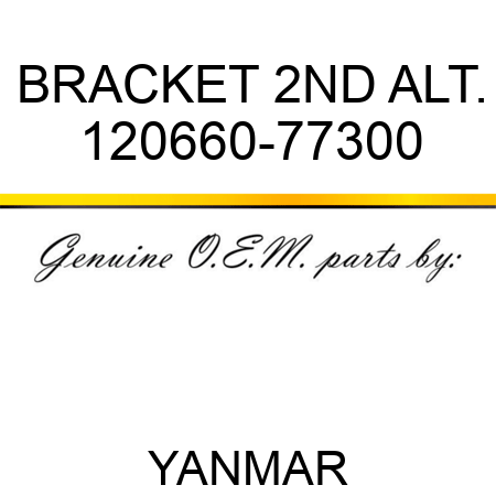 BRACKET, 2ND ALT. 120660-77300
