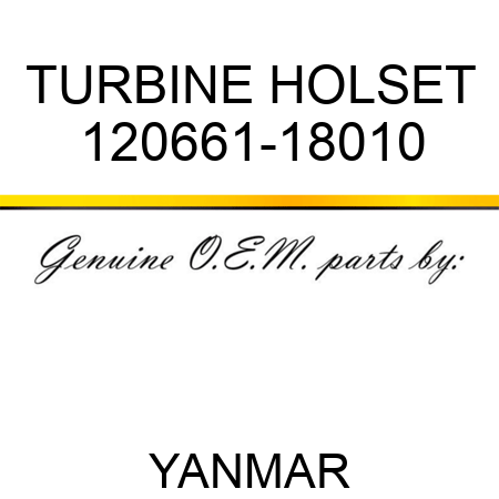 TURBINE, HOLSET 120661-18010