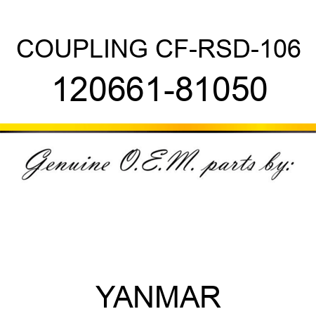 COUPLING, CF-RSD-106 120661-81050
