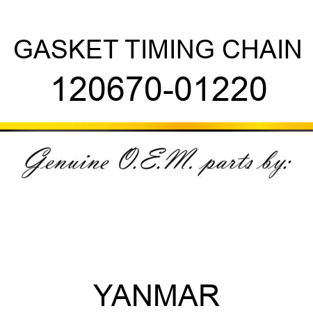 GASKET, TIMING CHAIN 120670-01220