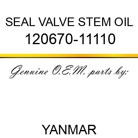 SEAL, VALVE STEM OIL 120670-11110