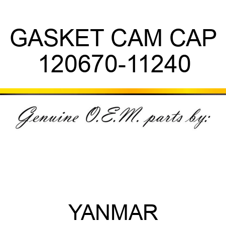 GASKET, CAM CAP 120670-11240