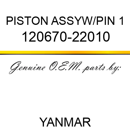 PISTON ASSY,W/PIN 1 120670-22010
